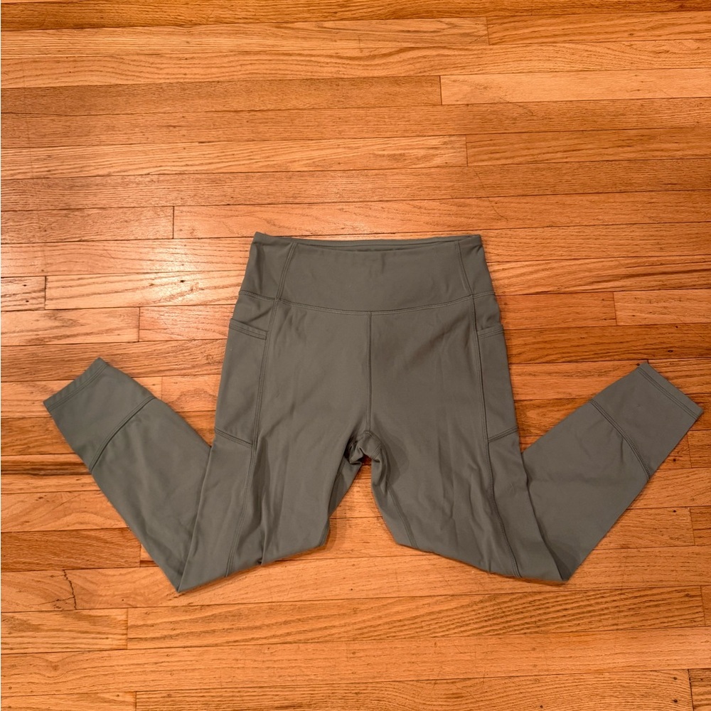 Gottex Olive Green High-Rise Leggings w/ Pockets- Size M